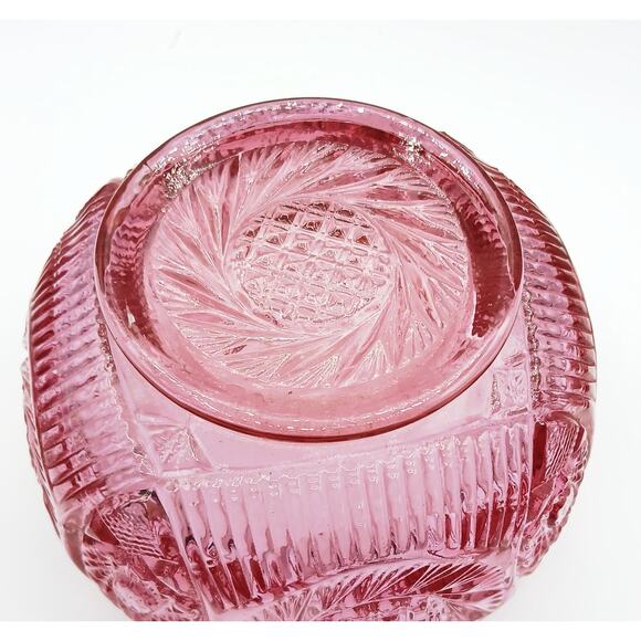 Vintage Fenton Dusty Rose Scalloped Glass Candy Dish - Picture 4 of 4